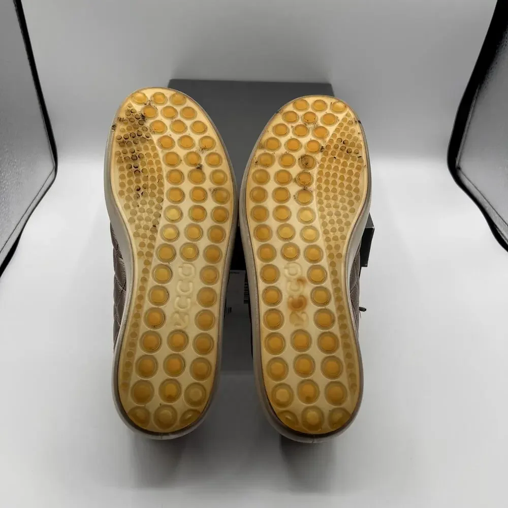 ECCO Soft 7 Quilted Womens Sneakers in Mettalic Pewter Color
